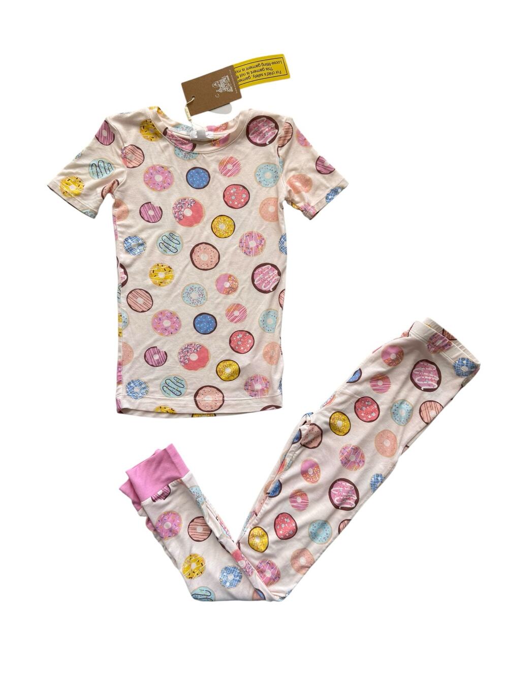 NWT Angel Dear Bamboo 2-Piece Donuts Pajamas Size 8